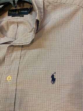 Ralph Lauren Blue Label Men's Button-Down Micro-Check Shirt - Blue/White